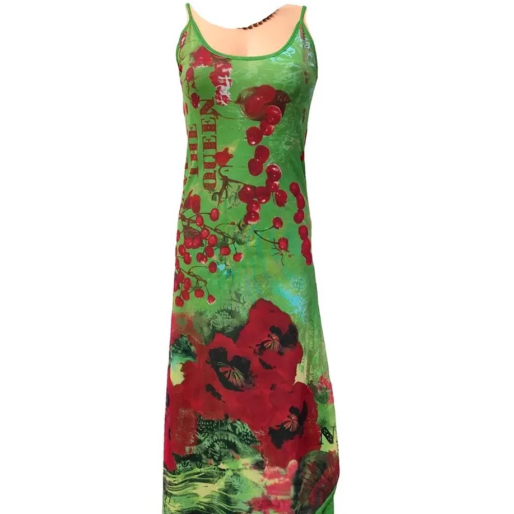 Save The Queen Green Mesh Fabric